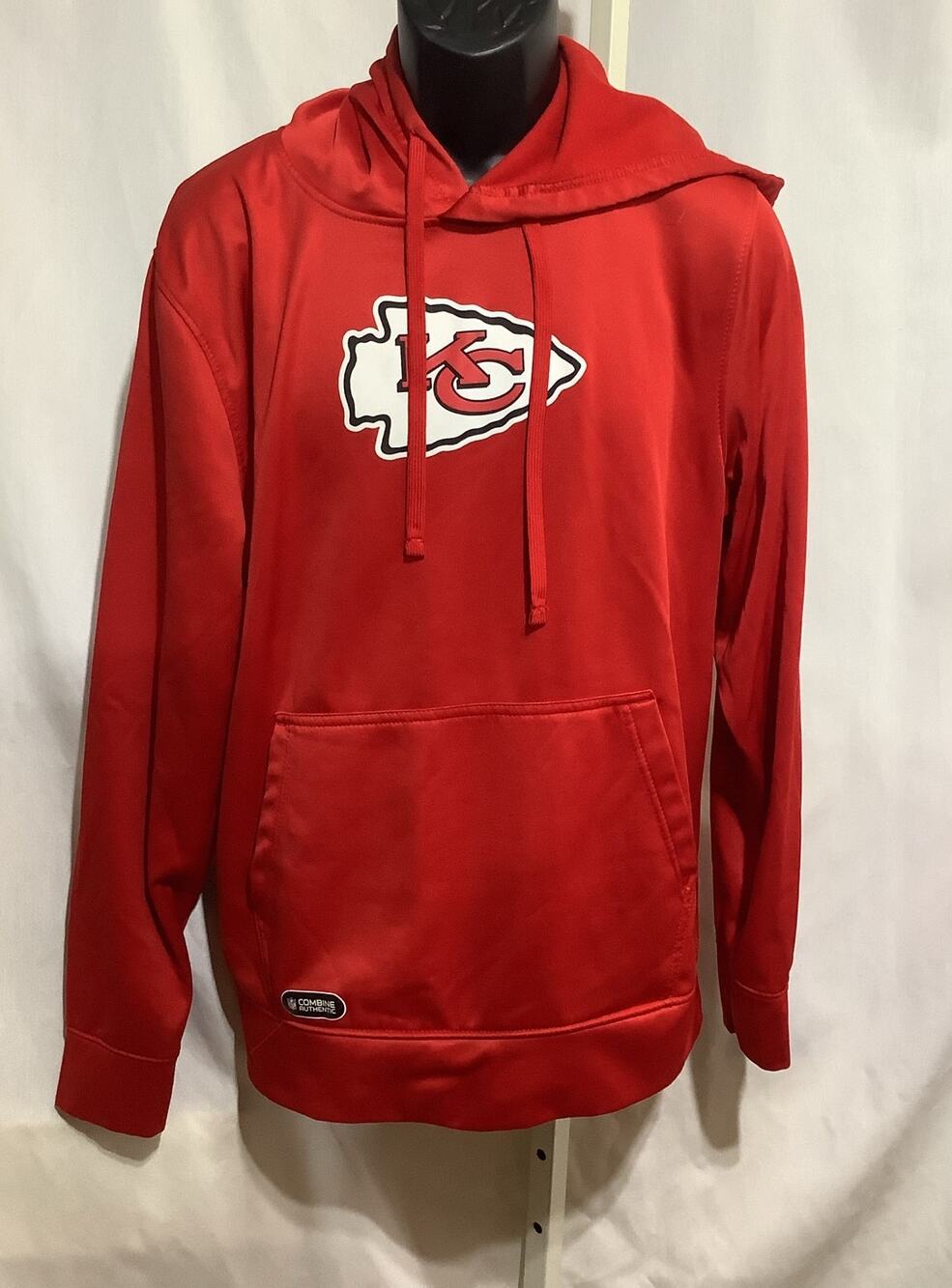 Kansas City Chiefs NFL Combine New Era Fleece Hoodie Sweatshirt Mens Medium Red